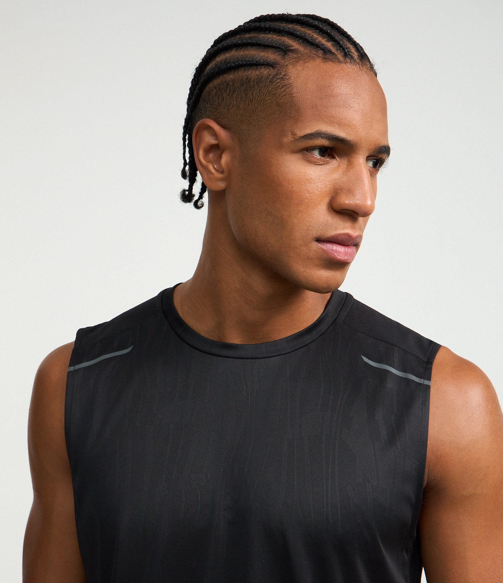 Regata Esportiva com Tecnologia Dry e Estampa Heat Print Preto 4