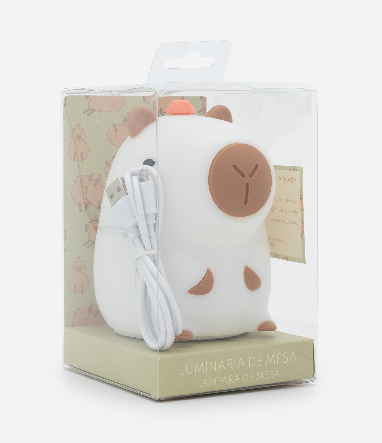 Luminária de Mesa com Formato de Capivara Transparente 2