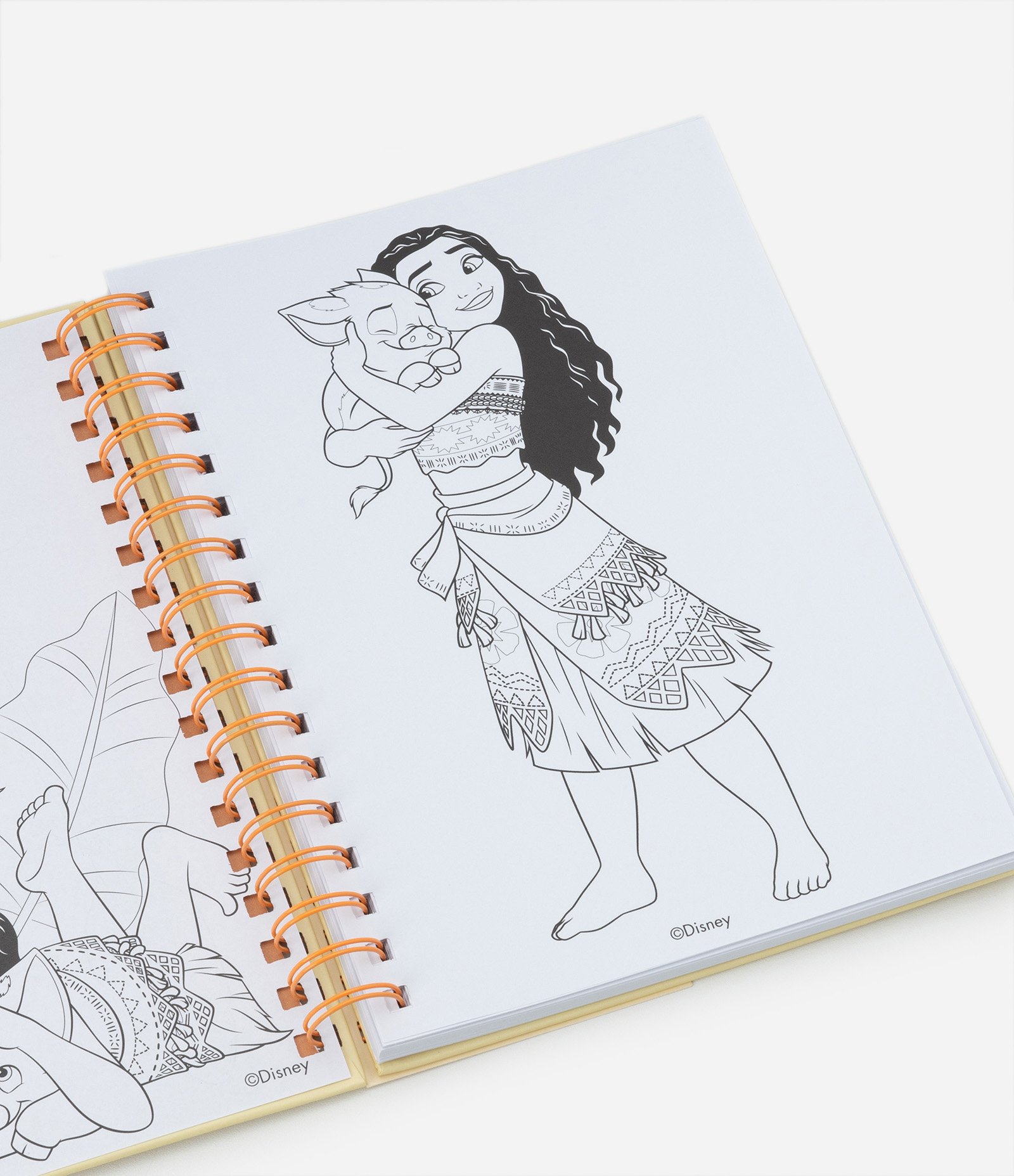 Caderno com Estampa Localizada Moana Amarelo 3
