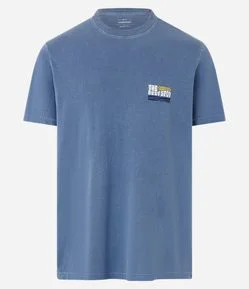 Camiseta Comfort em Algodão Estonado com Estampa Lettering