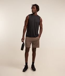 Bermuda Esportiva em Microfibra Pesada com Laser Cut