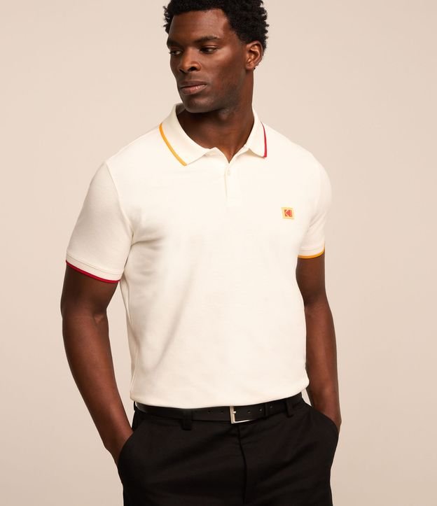 Camiseta Polo com Estampa da Kodak