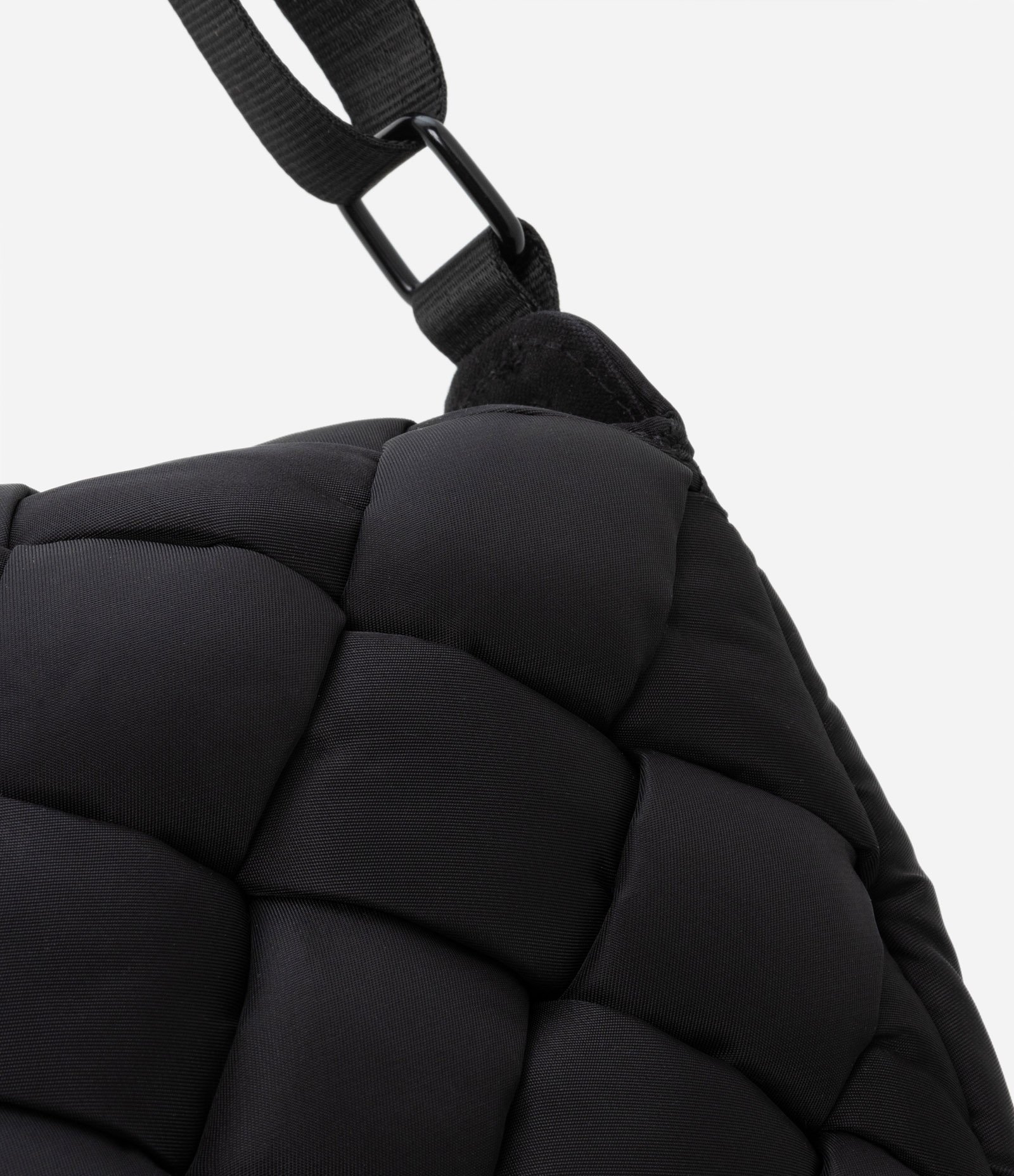 Bolsa Transversal Média em Tressê com Alça de Gorgorão Preto 5