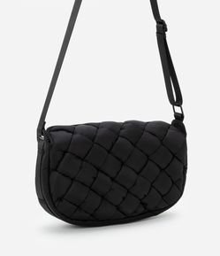 Bolsa Transversal Média em Tressê com Alça de Gorgorão