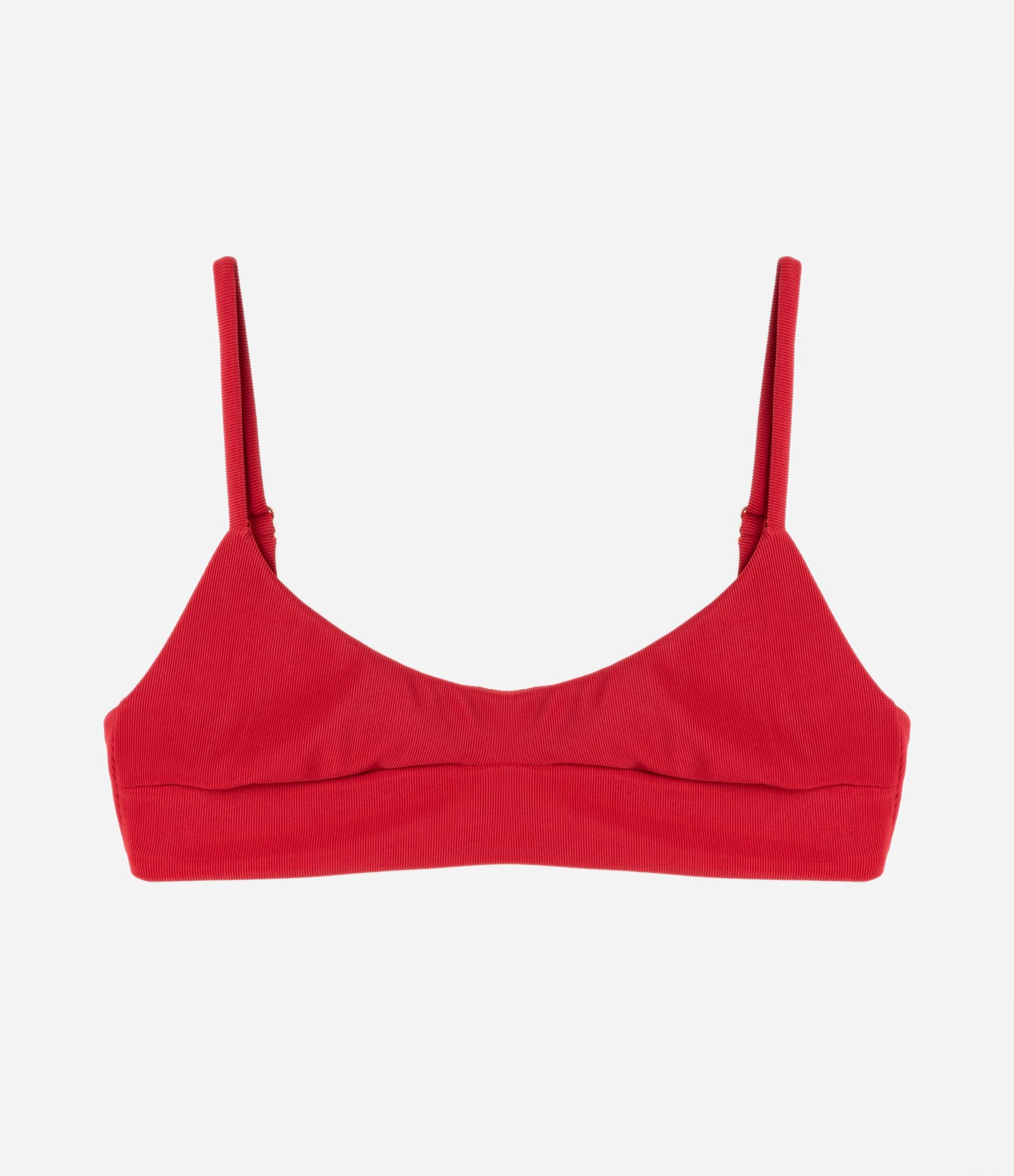 Biquíni Top Camisetinha com Textura Canelada Vermelho 5