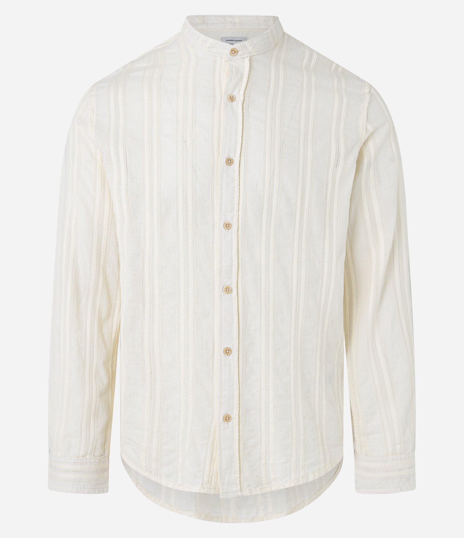 Camisa em Algodão com Textura e Gola Padre 6