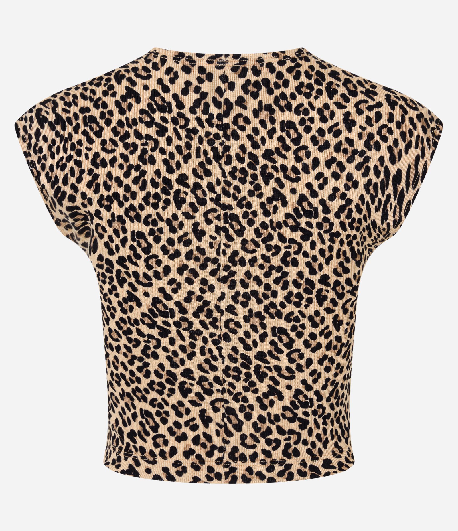 Blusa sem Manga em Ribana com Estampa Animal Print Marrom 7