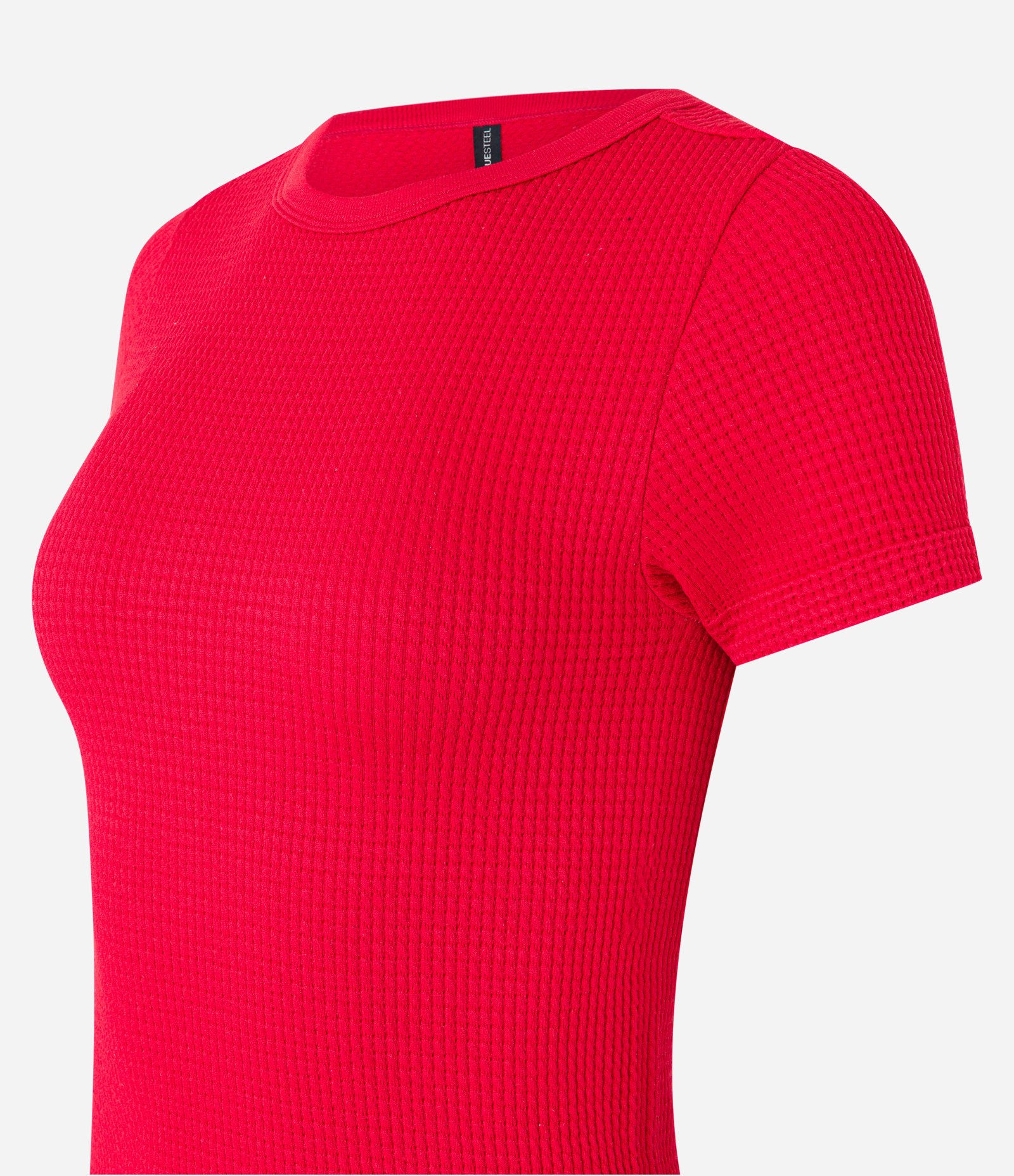 Blusa com Textura Waffle Seamless Vermelho 5