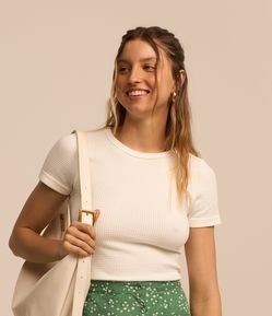 Blusa com Textura Waffle Seamless