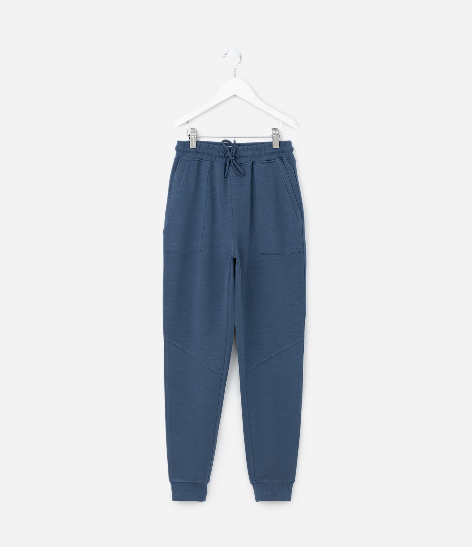 Calça Jogger Infantil em Modal com Recortes - Tam 5 a 14 Anos Azul 2