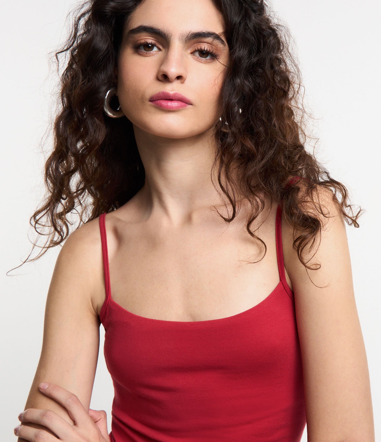 Vestido Longo em Cotton com Fenda na Lateral Vermelho 4