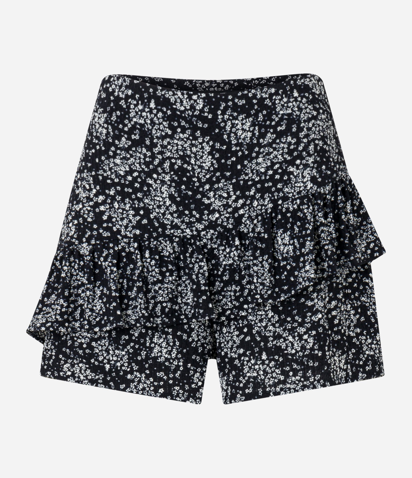 Short Saia em Viscose com Estampa Floral Liberty Preto 5