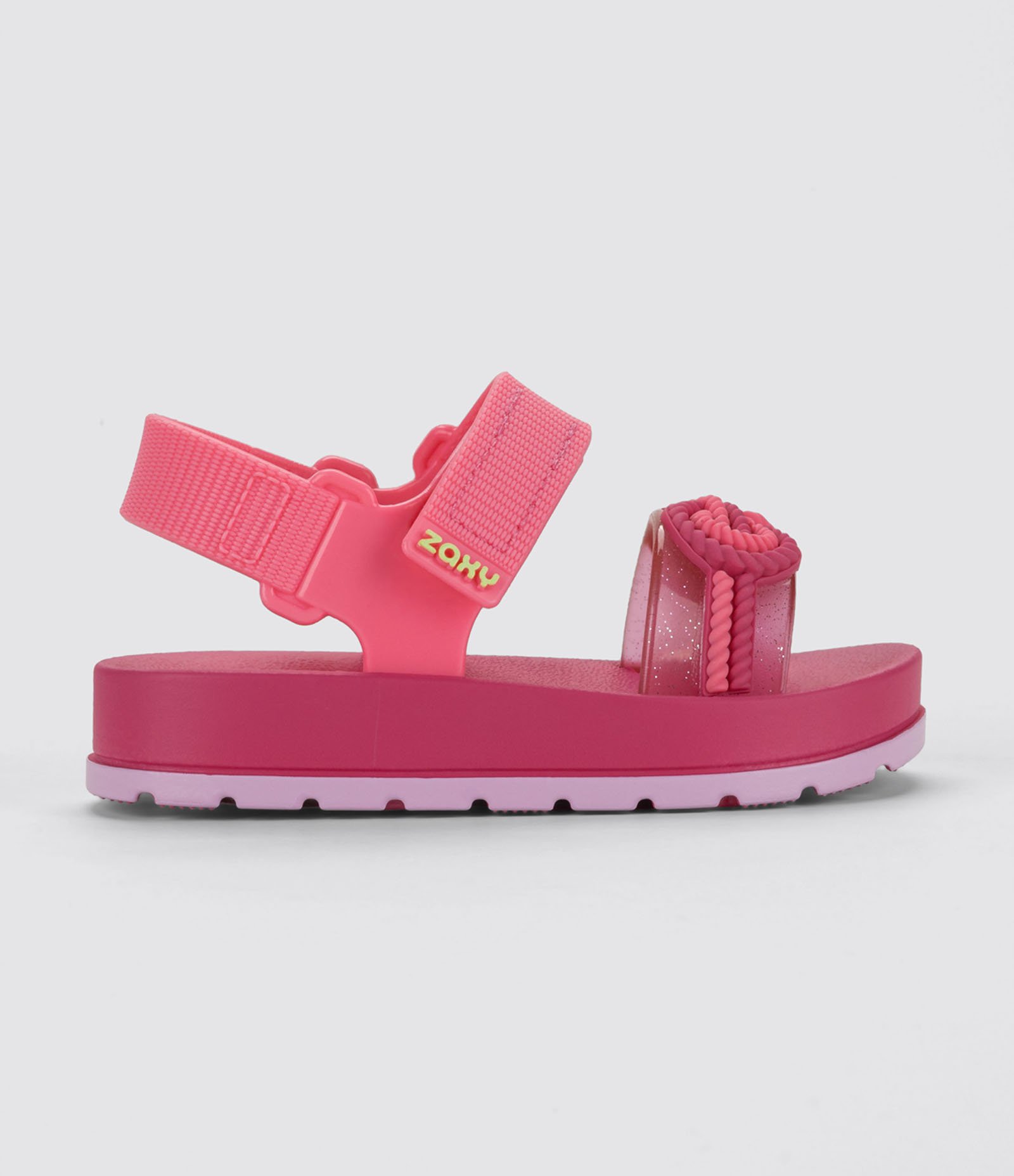 Sandália Infantil com Detalhe de Nó e Velcro Zaxy - Tam 17 a 27 Rosa 3