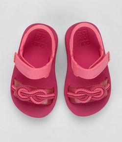 Sandália Infantil com Detalhe de Nó e Velcro Zaxy - Tam 17 a 27