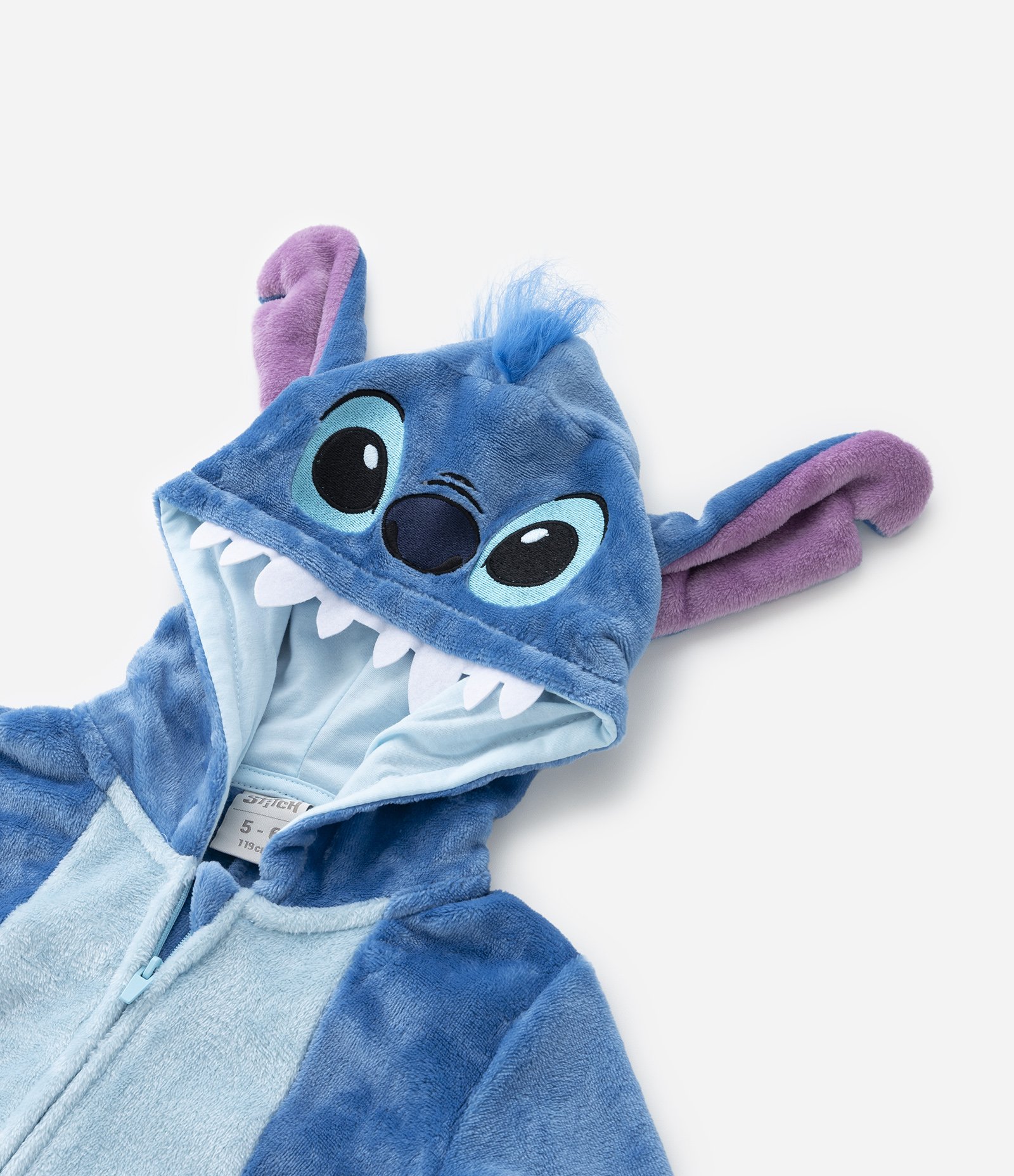 Pijama Jumper Infantil em Fleece com Bordado Stitch - Tam 5 a 14 Anos 6