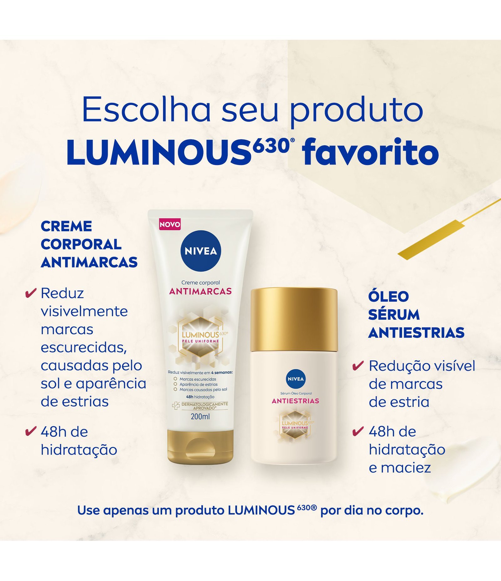 Sérum Óleo Corporal Antiestrias Luminous 630 Nivea 100ml 10