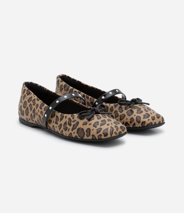 Sapatilha Infantil em PU Estampa Animal Print - Tam 26 ao 36