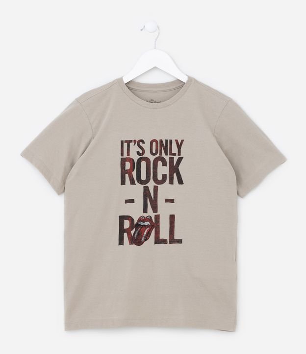 Camiseta Infantil com Estampa dos Rolling Stones - Tam a 4 a 12 anos