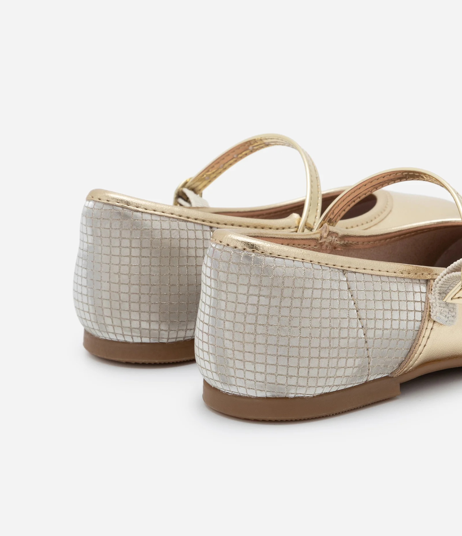 Sapatilha Infantil Metalizada e com Mix de Texturas Molekinha - Tam 20 ao 25 Dourado 2