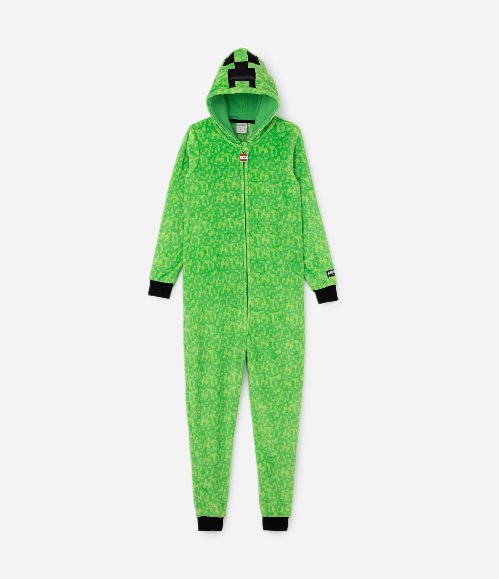 Pijama Jumper Infantil em Fleece com Bordado do Minecraft - Tam 5 a 14 Anos Verde 2