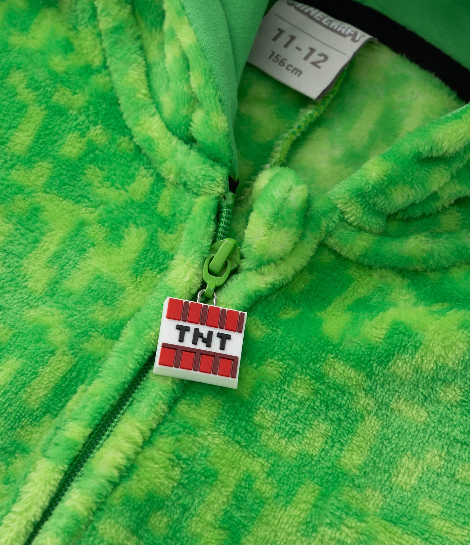 Pijama Jumper Infantil em Fleece com Bordado do Minecraft - Tam 5 a 14 Anos Verde 6