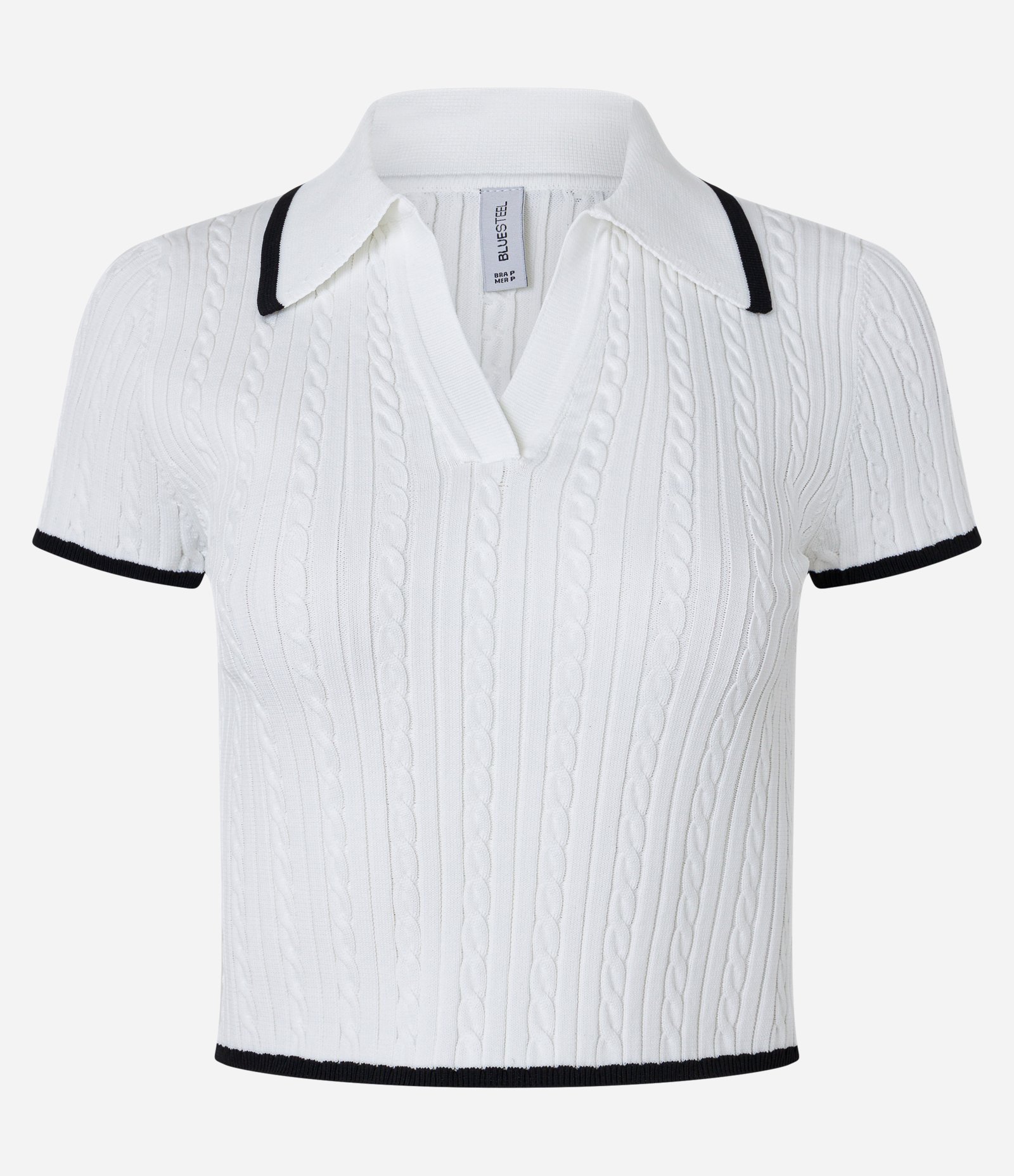 Blusa Polo em Tricô com Acabamento Contrastante 4