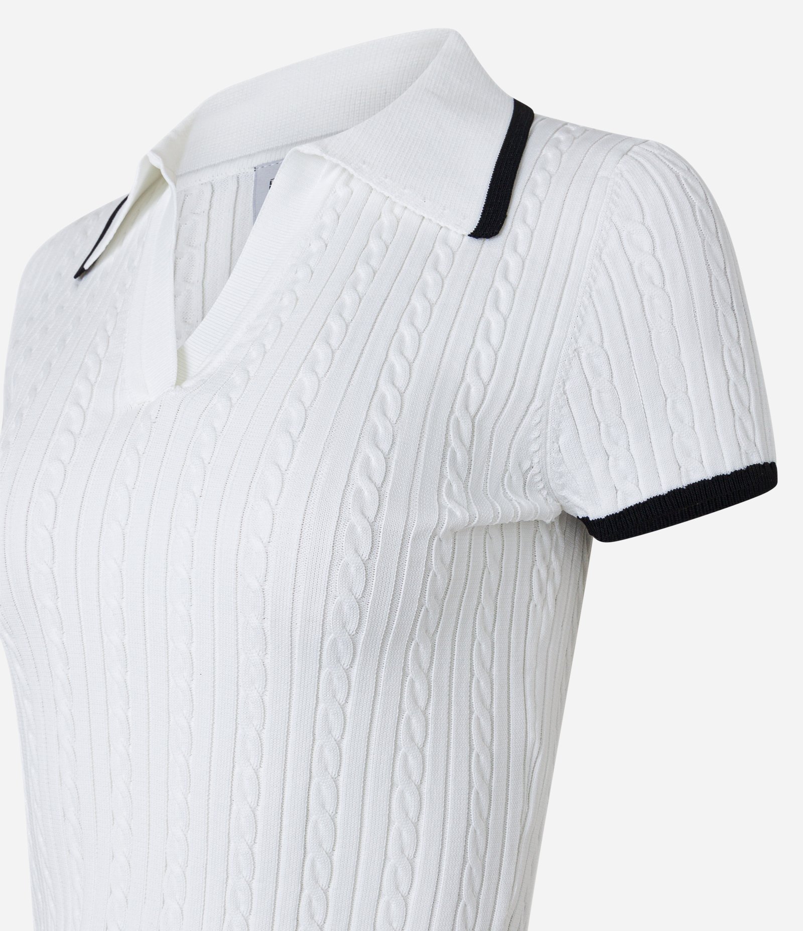 Blusa Polo em Tricô com Acabamento Contrastante 5