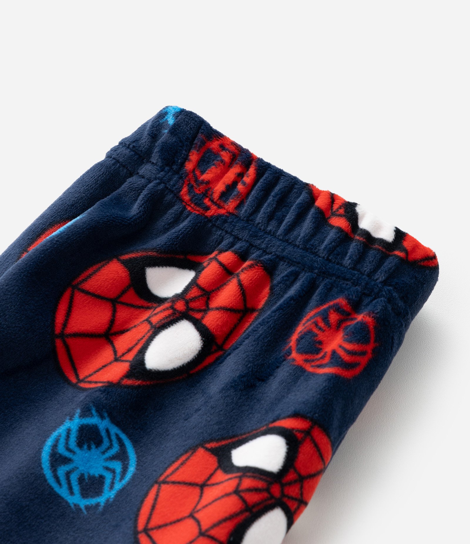 Pijama Longo Infantil em Plush Estampado de Homem Aranha - Tam 2 a 10 anos Azul/Vermelho 5
