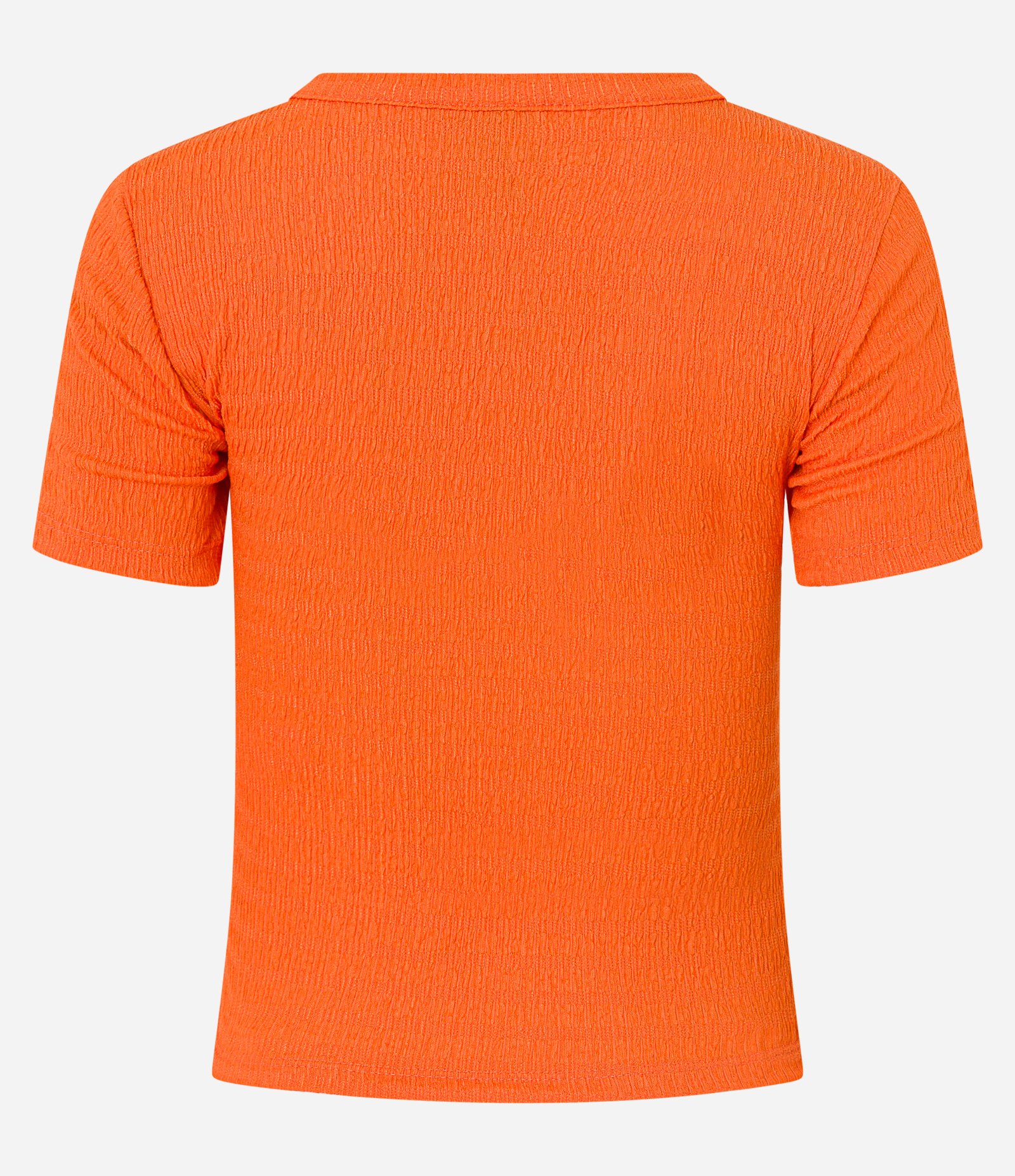Blusa T-shirt Texturizado Overlock Laranja 7