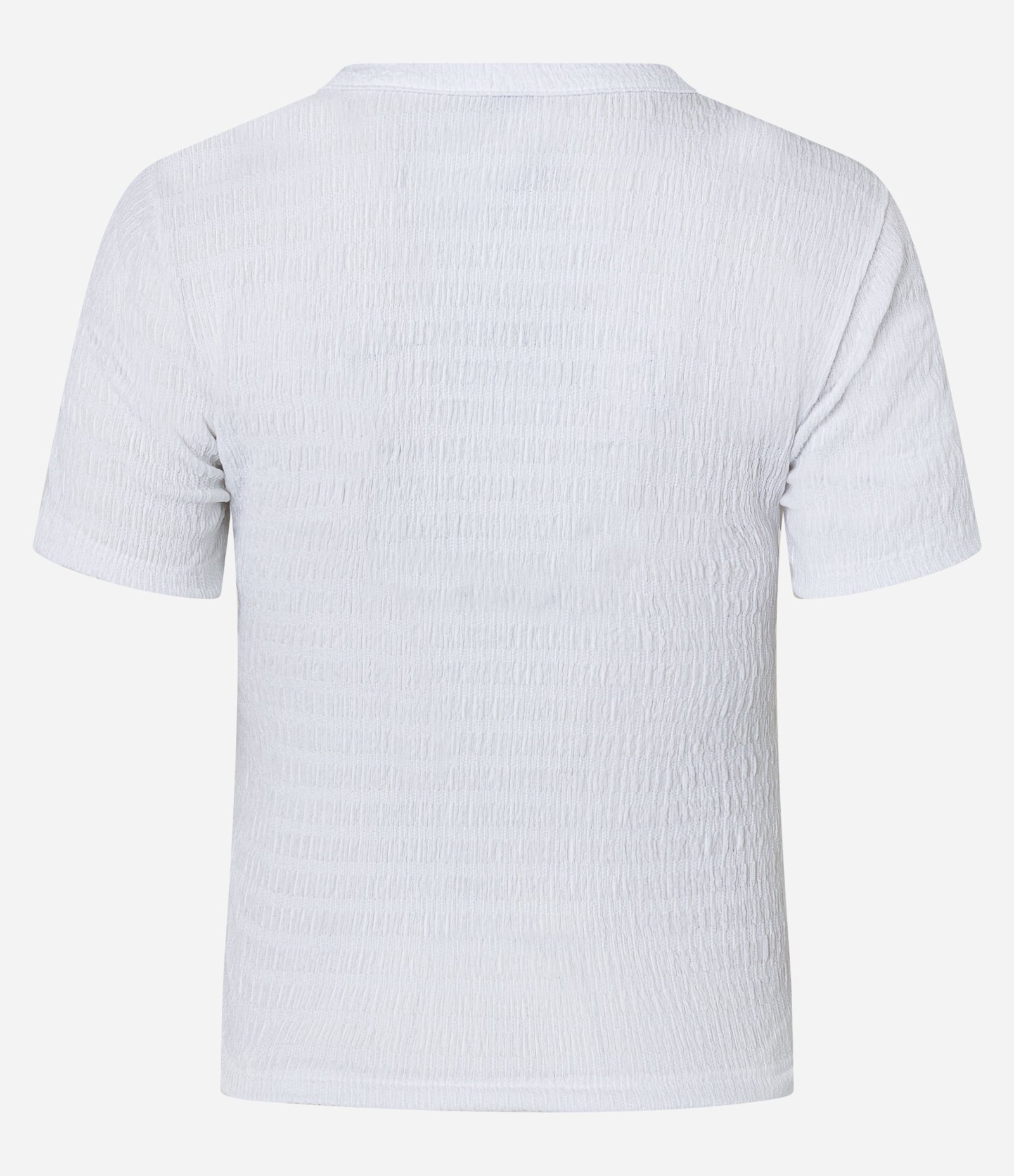 Blusa T-shirt Texturizado Overlock Branco 7