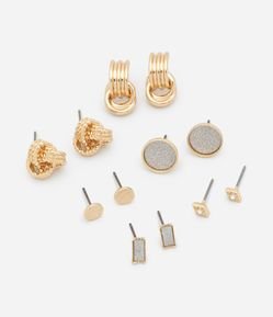 Kit 06 Brincos em Variados Modelos e Detalhes