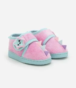 Pantufa Infantil com Bordado de Estrelinha - Tam 19 ao 28