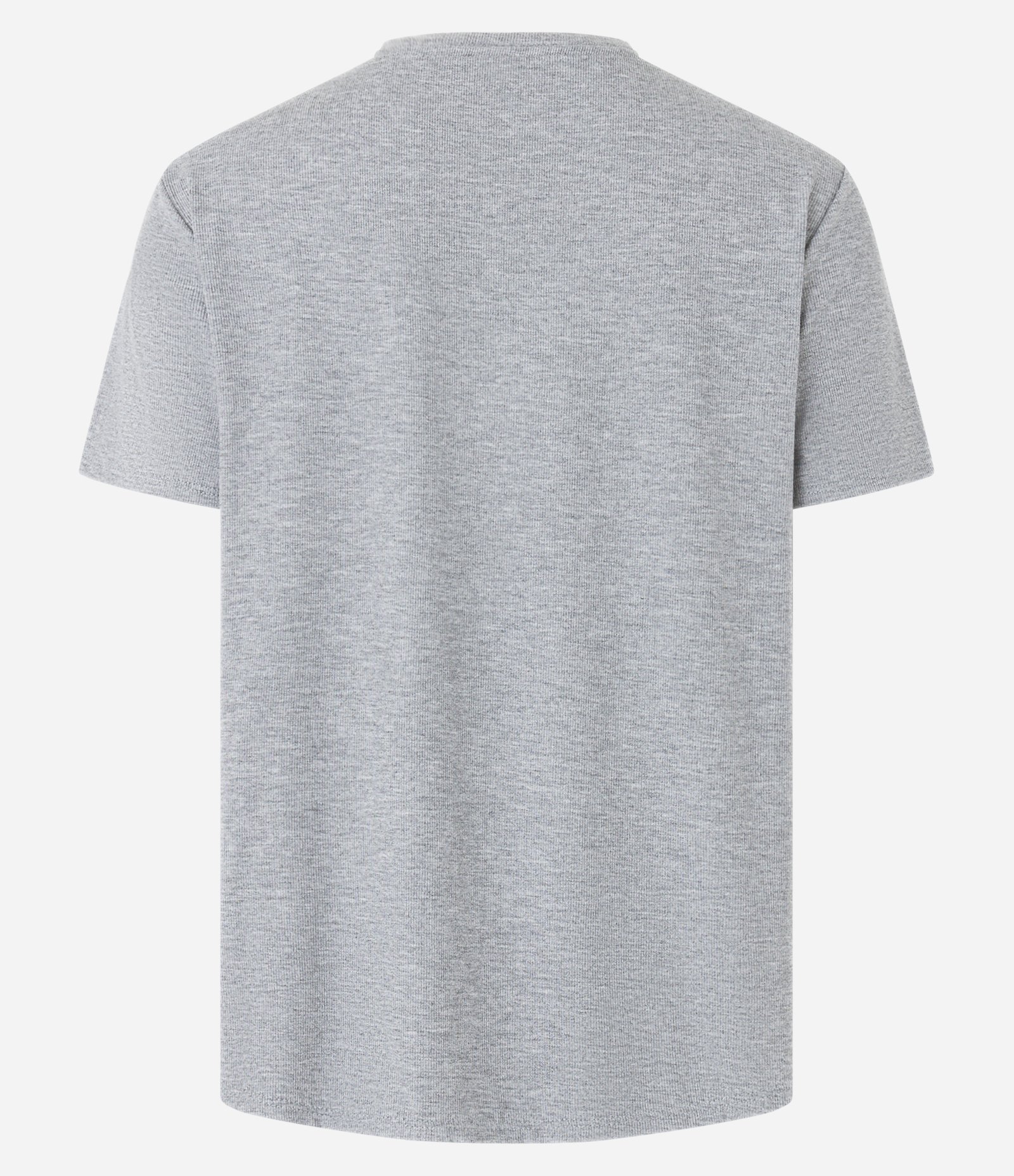 Camiseta Esportiva em Ribana com Gola V Cinza 7