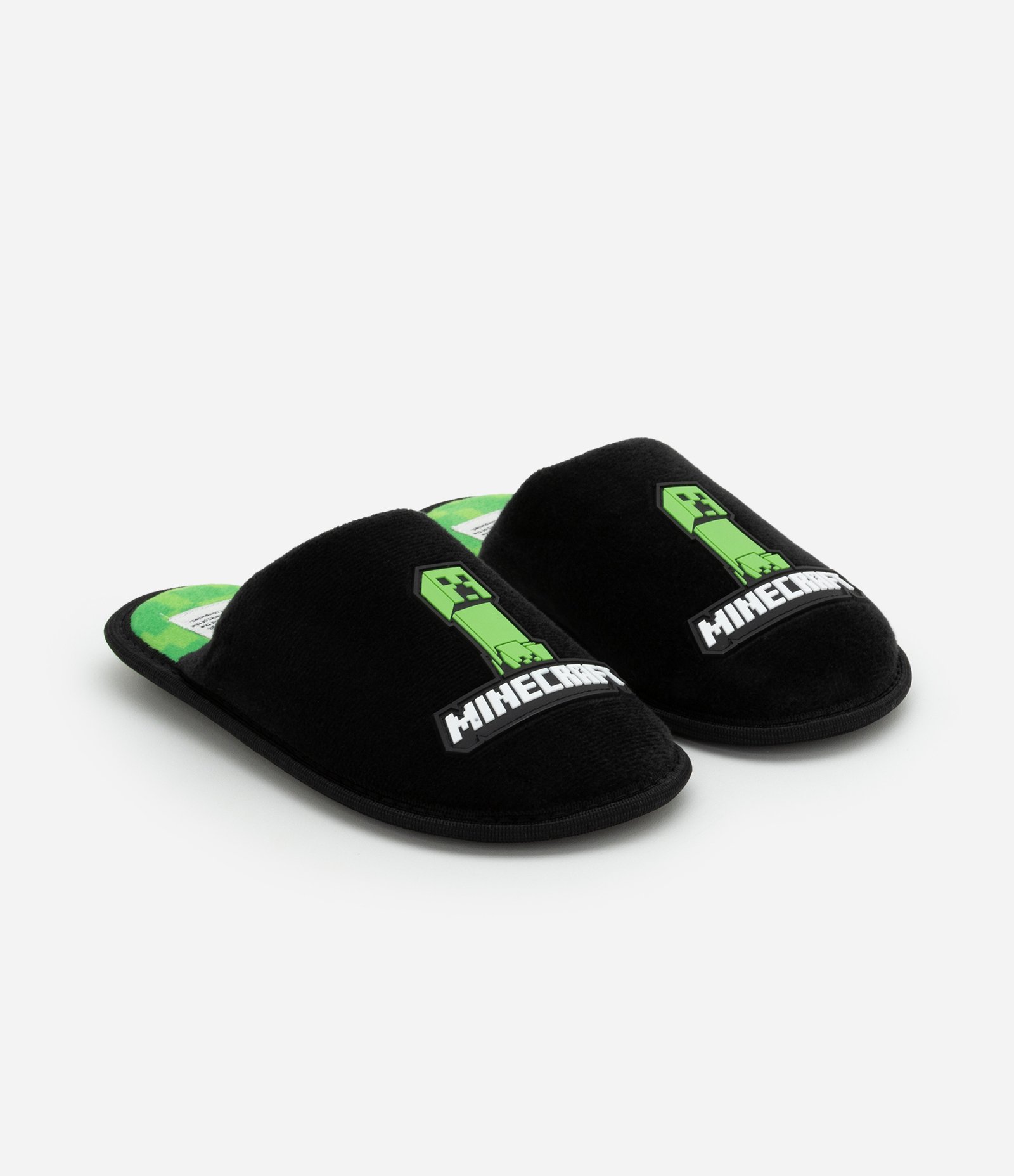 Pantufa Chinelo Infantil com Estampa Minecraft - Tam 29 a 38 Preto 1