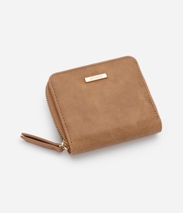 Carteira Pequena Dobrável com Textura