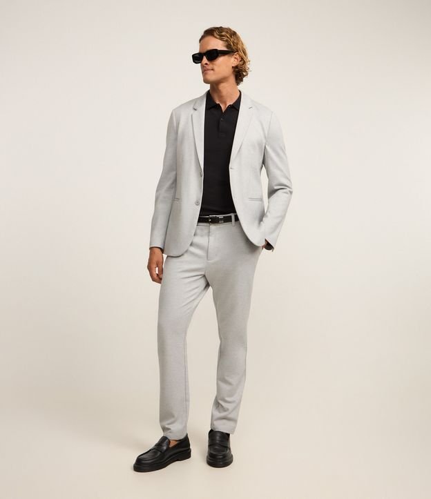 Blazer Sem Forro com Gola Lapela