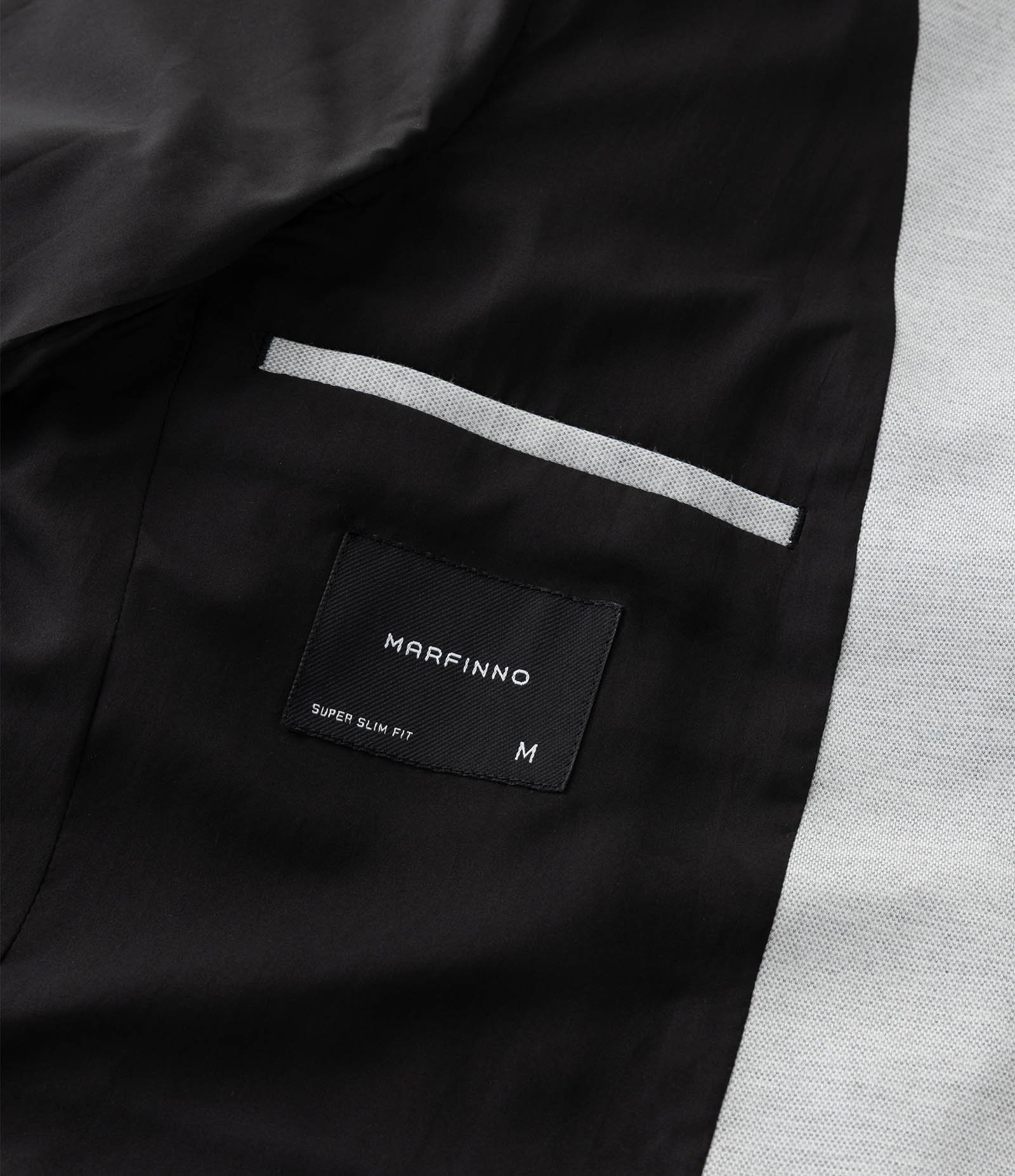 Blazer Super Slim de Malha sem Forro Cinza Claro 9