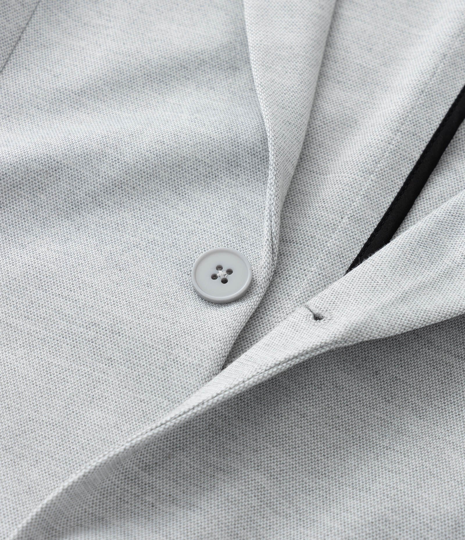 Blazer Super Slim de Malha sem Forro Cinza Claro 10