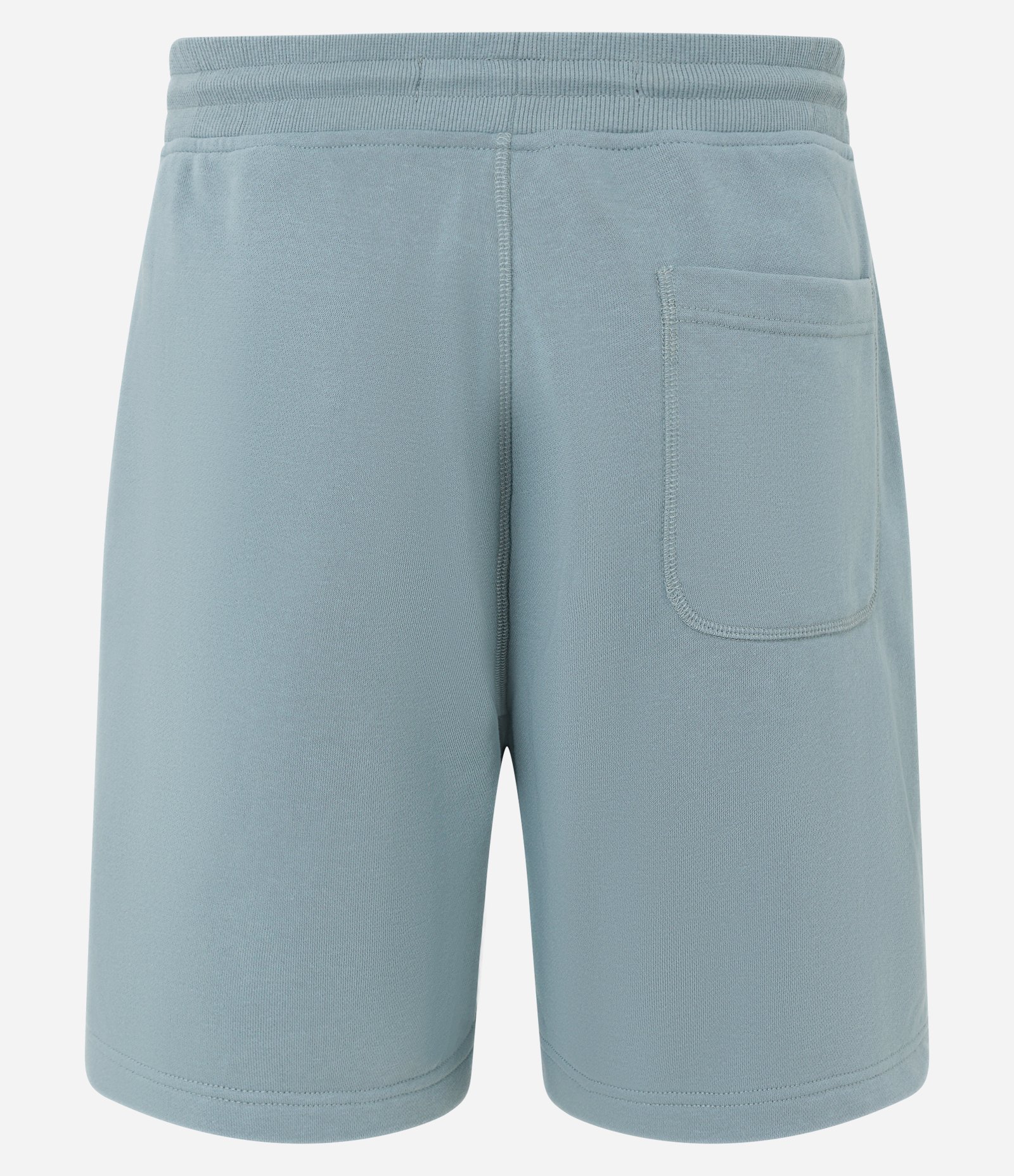 Bermuda Slim em Moletom com Cós Elástico e Etiqueta na Barra Cinza Azulado 6