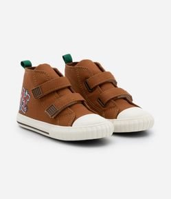 Tênis Abotinado Infantil com Velcro e Estampa do Mickey - Tam 20 ao 27
