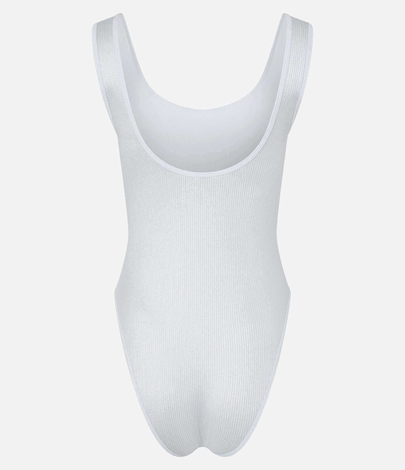 Body em Poliamida Seamless Metalizado Branco 3