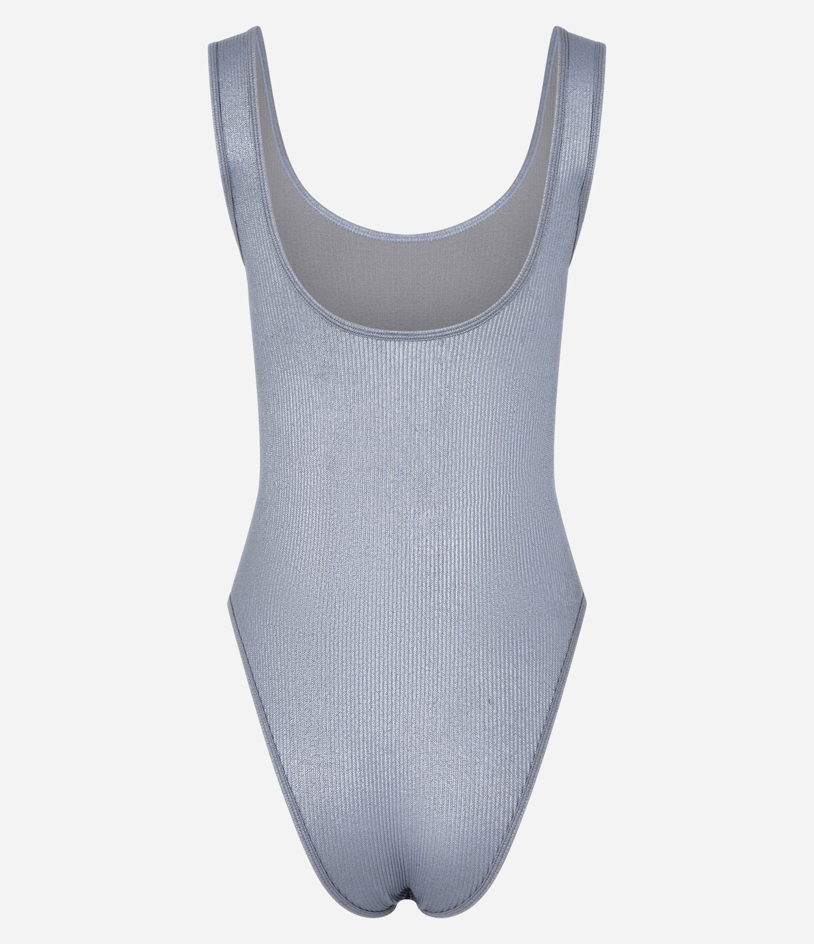 Body em Poliamida Seamless Metalizado Azul 3