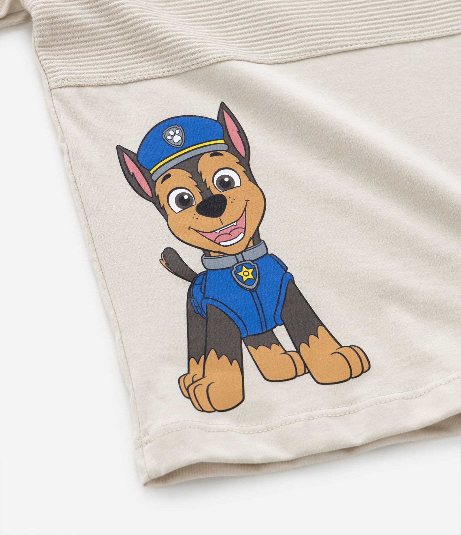 Camiseta Infantil com Recorte Canelado e Estampa da Patrulha Canina - Tam 2 a 5 anos Bege 4