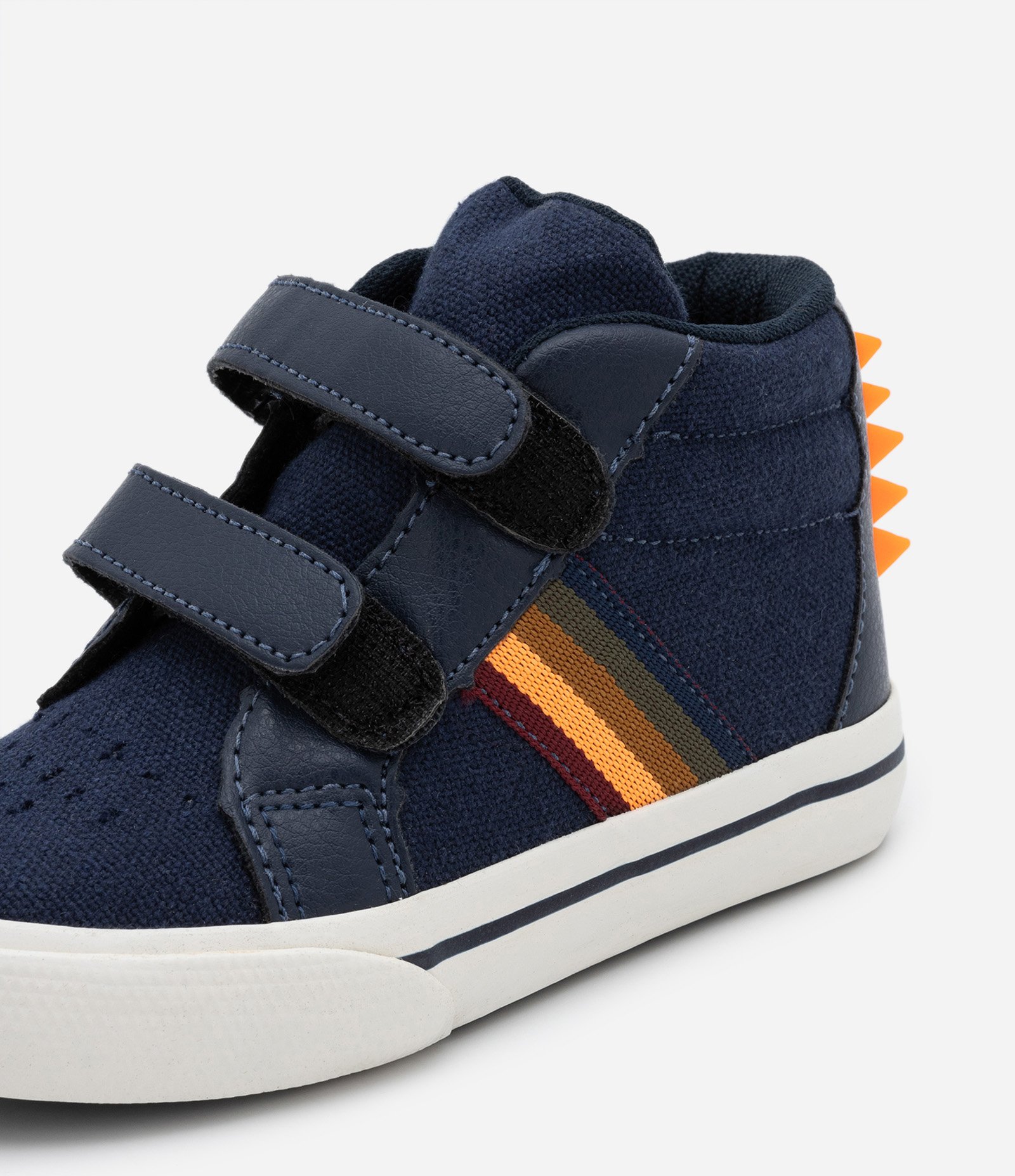 Tênis Infantil em PU com Cristas de Dino e Fechamento por Velcro - Tam 20 ao 27 Azul 4