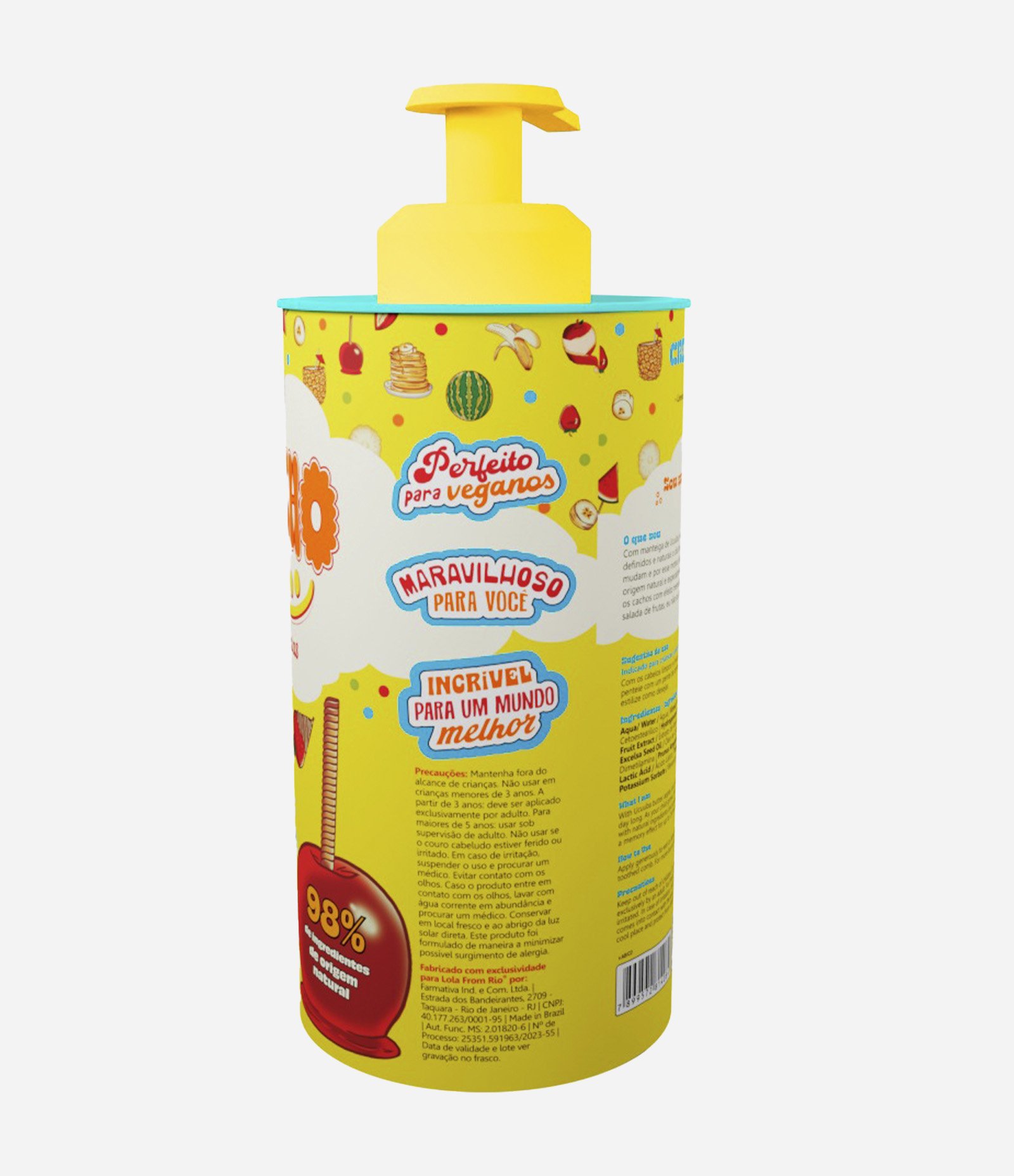 Creme de Pentear Cachinho Feliz Salada de Fruta Lola Kids 450g 3