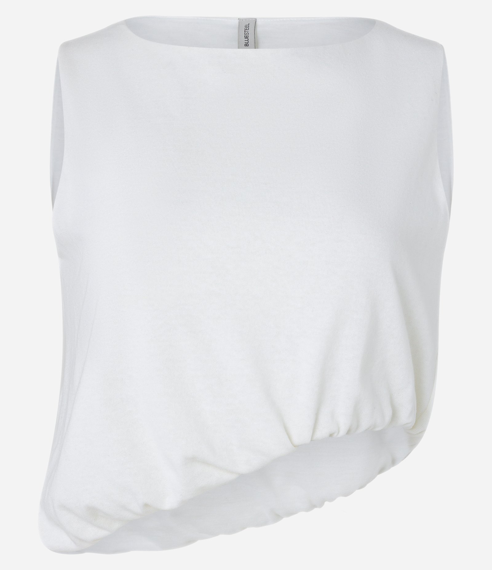 Blusa Balonê em Algodão e Barra Assimétrica Branco 5