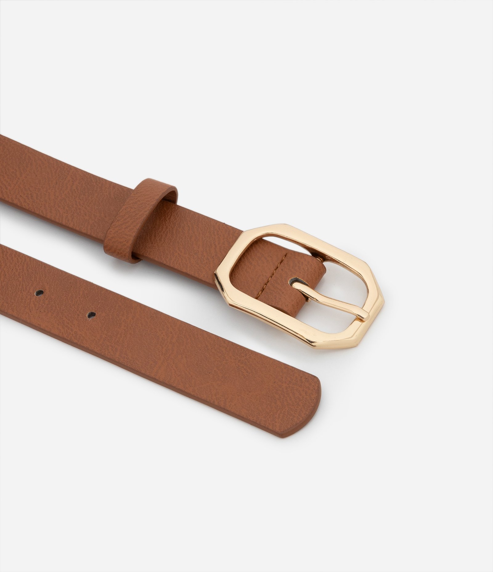 Kit 02 Cintos Médios e Fivelas Retangulares Marrom/Preto 3