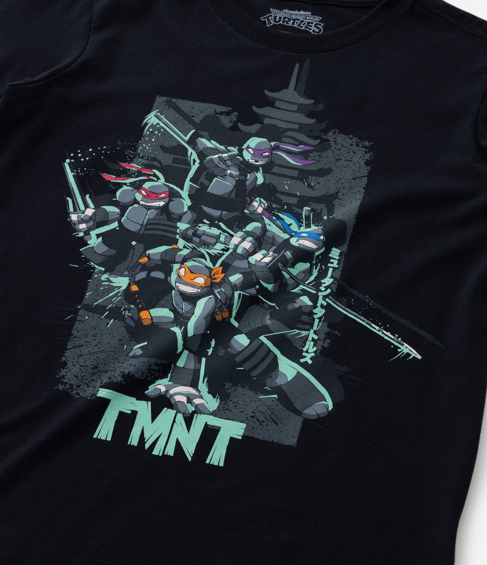 Camiseta Infantil com Estampa das Tartarugas Ninjas - Tam 5 a 14 anos Preto 5