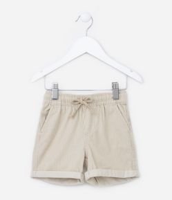 Bermuda Infantil em Sarja com Barra Dobrada - Tam 1 a 5 Anos