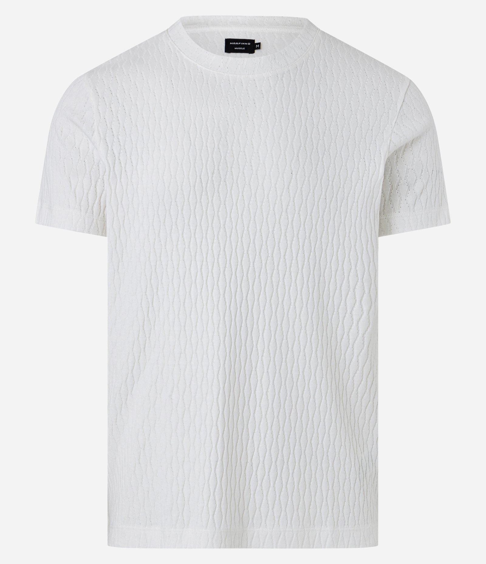 Camiseta Muscle em Algodão com Textura Ondulada Branco 5